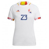 Maglie da calcio Belgio Michy Batshuayi #23 Seconda Maglia Femminile Mondiali 2022 Manica Corta